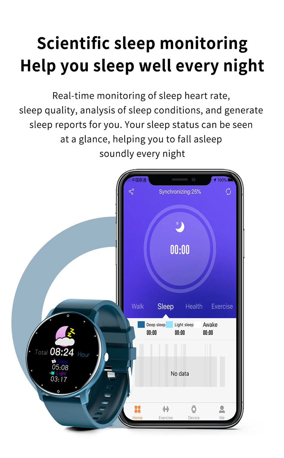 LIGE Touch Smart watch