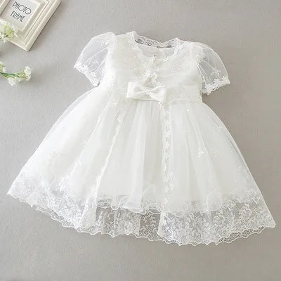 Hetiso Baby Girls Dress Long Sleeve Kids First Birthday Ball Gown Infant Dresses for Baptism Bridesmaid party 3-24 month