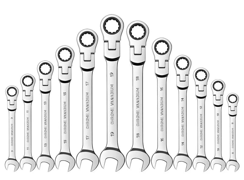 1 Piece Flexible Pivoting Head Ratchet Wrench Spanner Garage Metric hand Tool  For auto and Home Repair