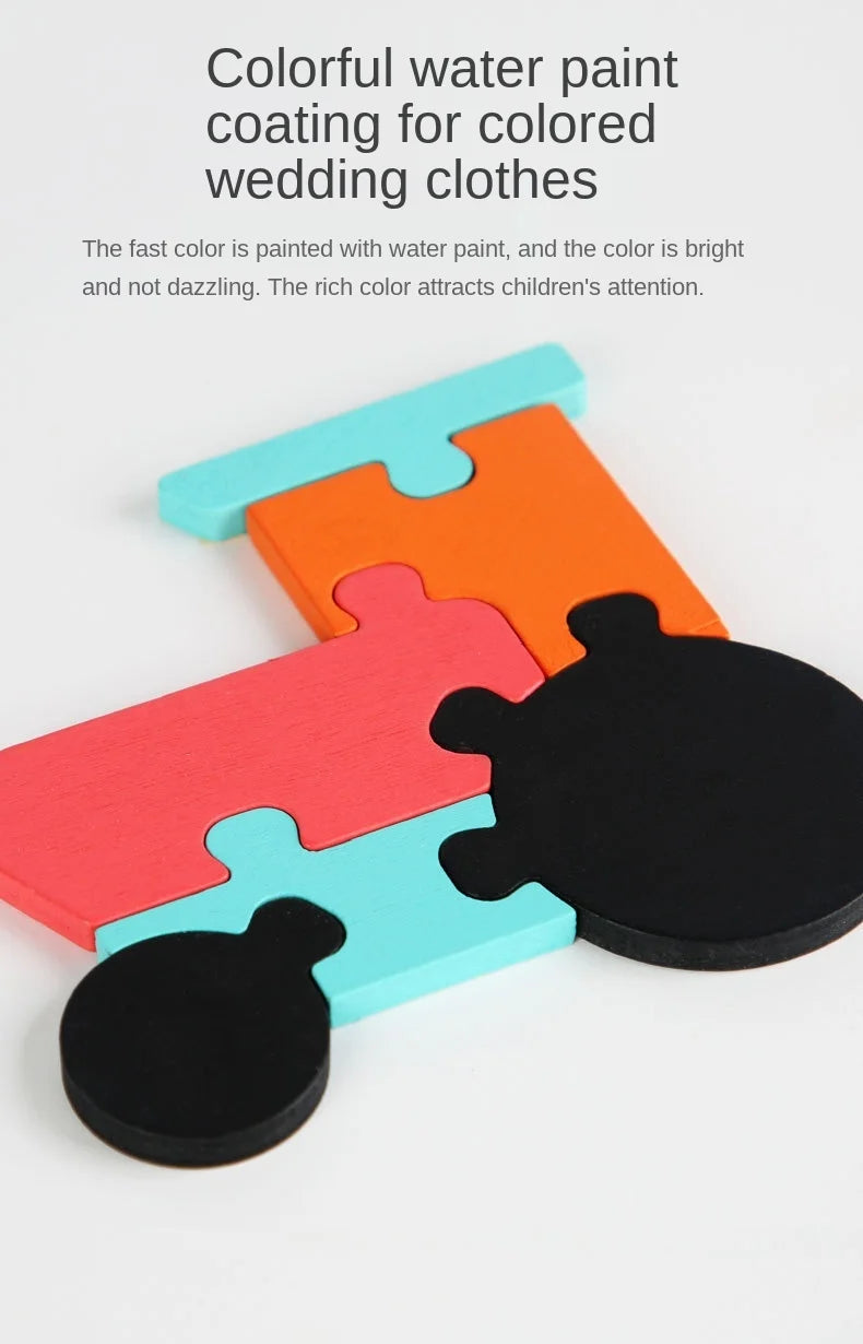 Kids Colorful Cartoon Animals 3D Puzzles Games