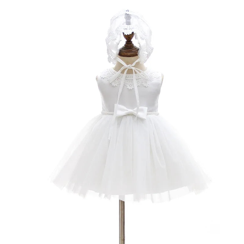 Hetiso Baby Girls Dress Long Sleeve Kids First Birthday Ball Gown Infant Dresses for Baptism Bridesmaid party 3-24 month