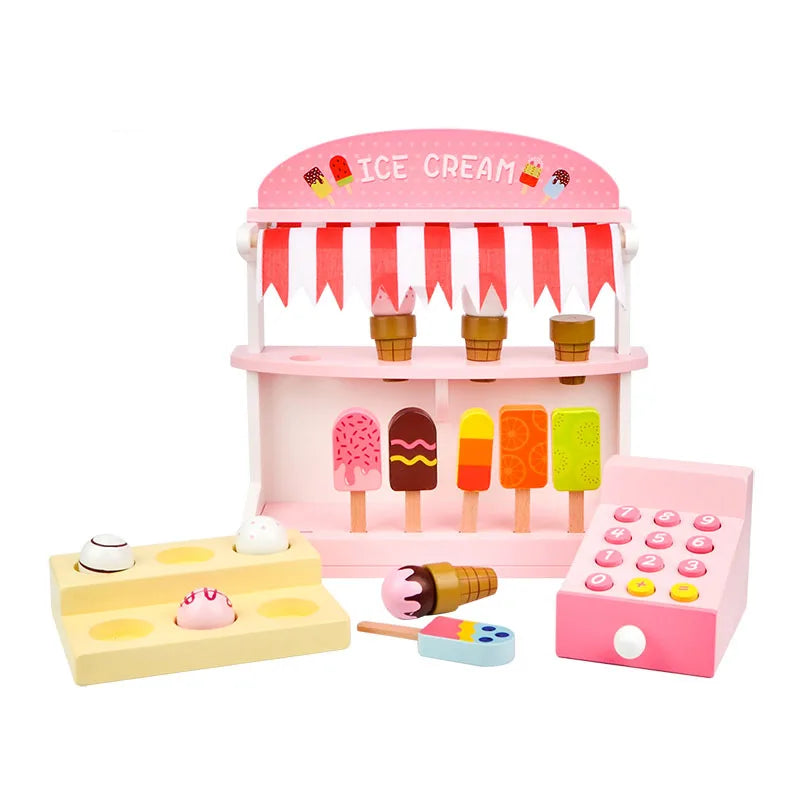Toy Woo Children  Ice Cream Cooking Toys Kitchen Play Set New Modern for Kids Quantity Box Window Packaging Pcs Plastic W-021