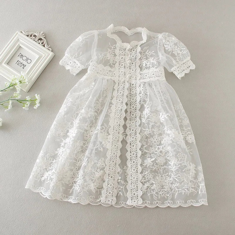 Hetiso Baby Girls Dress Long Sleeve Kids First Birthday Ball Gown Infant Dresses for Baptism Bridesmaid party 3-24 month