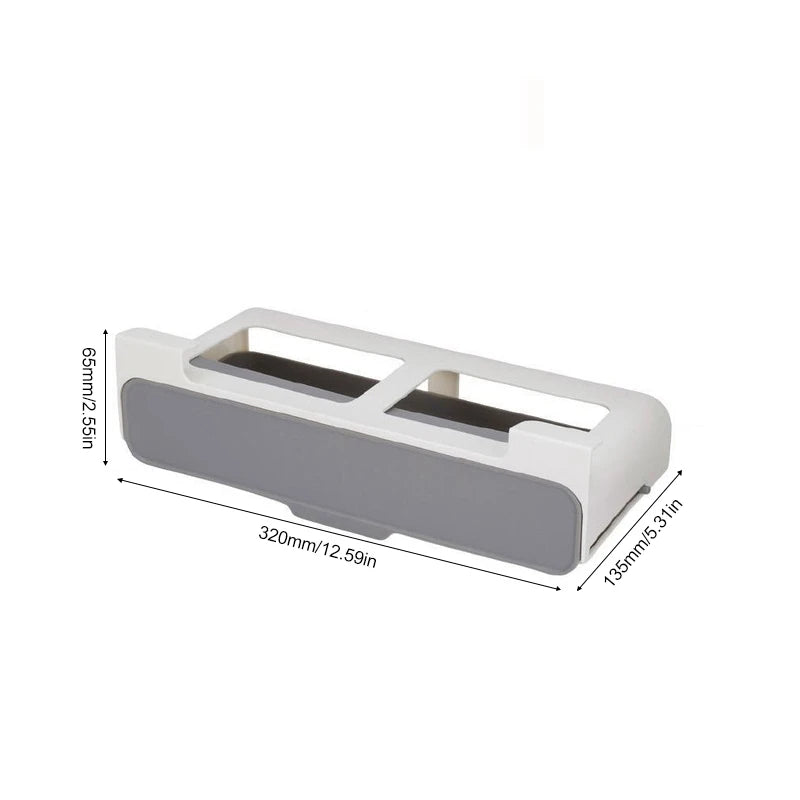 Wall mounted Kitchen Spice Rack Slide Out Drawer Self-adhesive Seasoning Bottle Storage Rack Plastic Spice Organiser for Kitchen