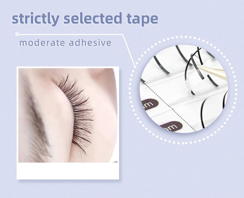 NAGARAKU A-Shape Tapered Flat Base Fluffy Eyelash Extension Spikes – Matte Cluster Makeup