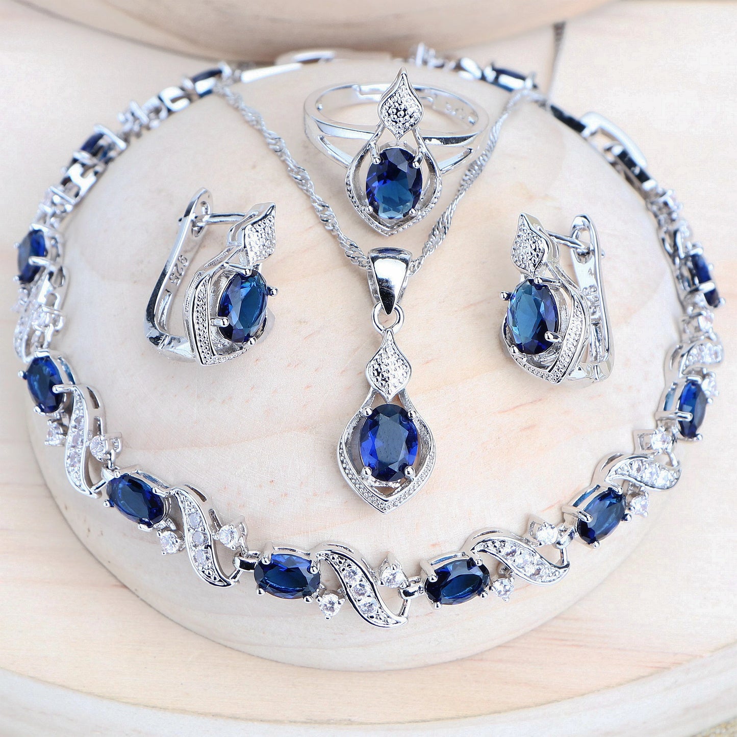 Blue Cubic Zirconia Costume Jewellery