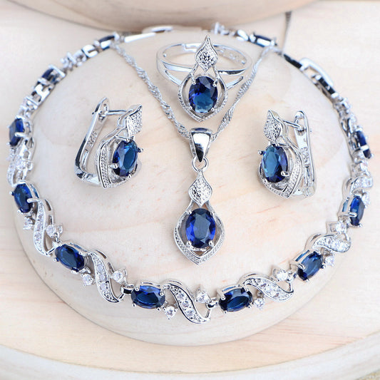 Blue Cubic Zirconia Costume Jewellery