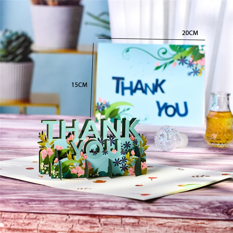 Pop-Up Flower Card Flora 3D Greeting Card for Birthday Mothers Father's Day Graduation Wedding Anniversary Get Well Sympathy