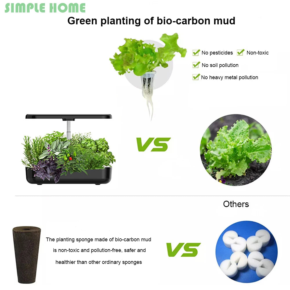 Hydroponics Growing System with LED Grow Light