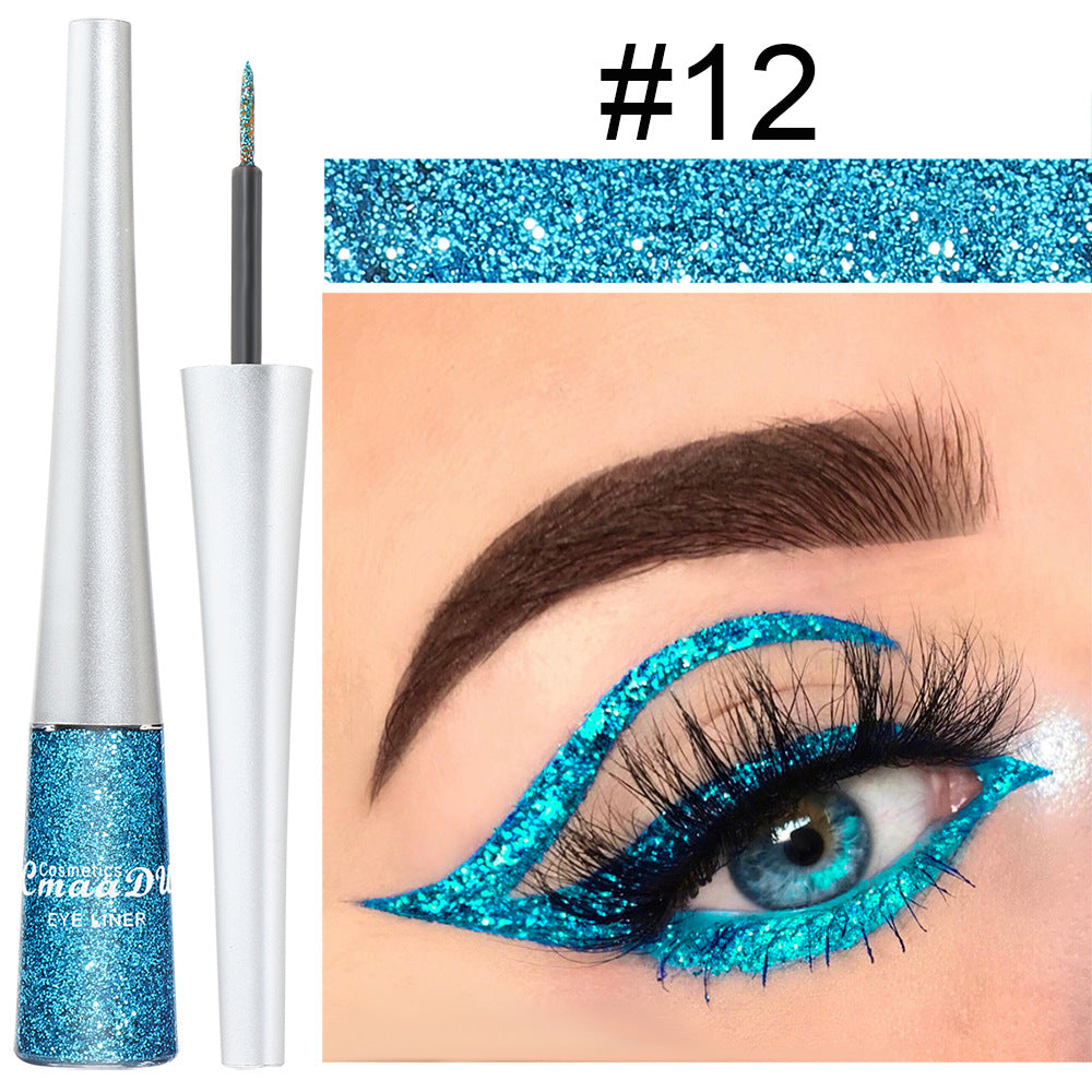 16 Colors Shiny Glitter Liquid Eyeliner