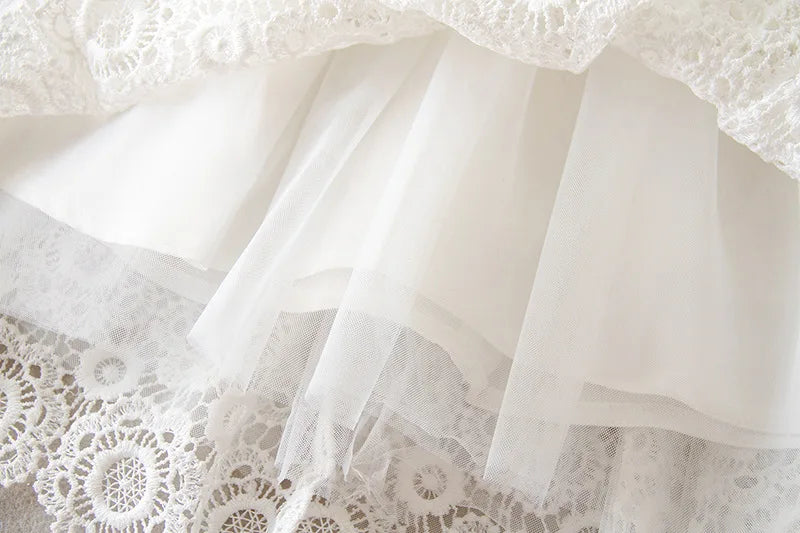 Hetiso Baby Girls Dress Long Sleeve Kids First Birthday Ball Gown Infant Dresses for Baptism Bridesmaid party 3-24 month