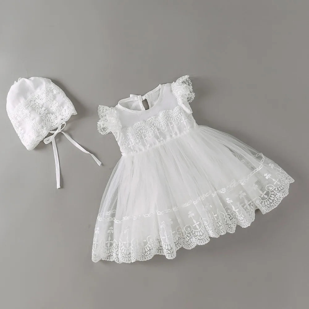 Hetiso Baby Girls Dress Long Sleeve Kids First Birthday Ball Gown Infant Dresses for Baptism Bridesmaid party 3-24 month
