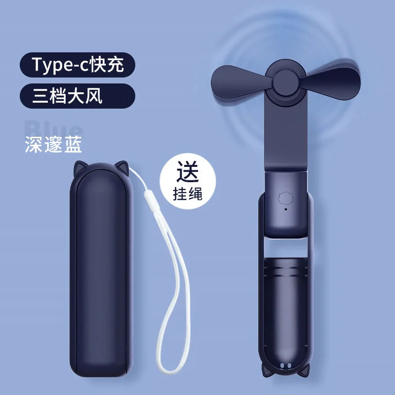 Cross-border Explosion Handheld Folding Small Fan Usb Portable Small Fan