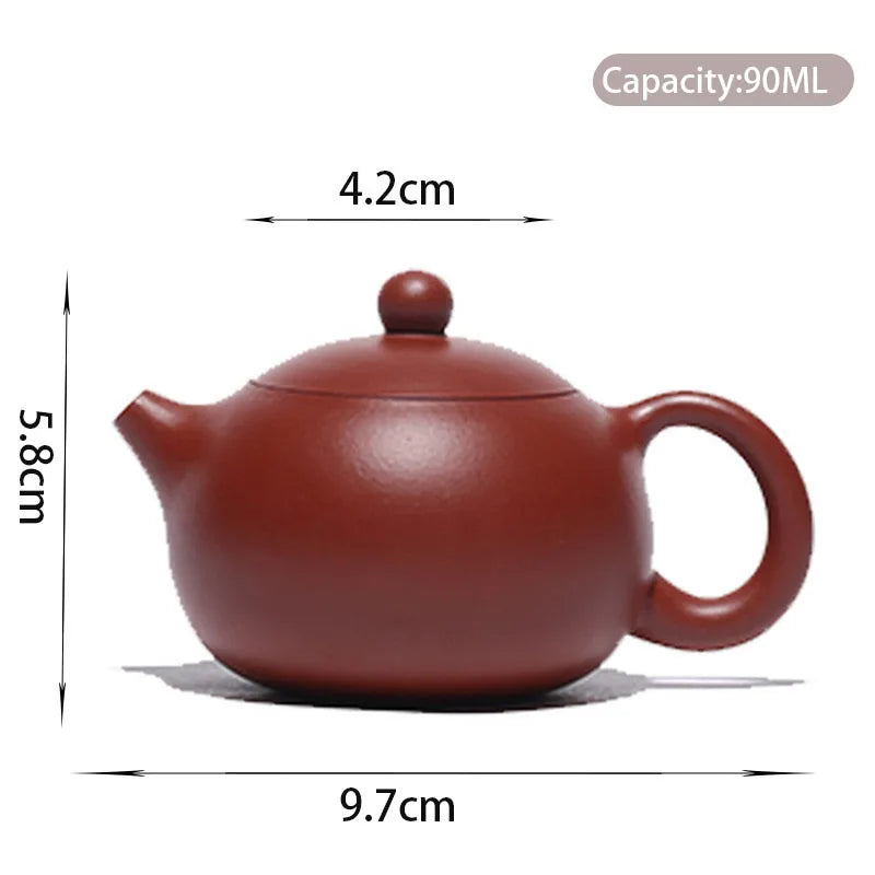 90ml Yixing Purple Clay Teapots Authentic Dahongpao Xishi Tea Pot Ball Hole Filter Kettle Handmade Boutique Zisha Tea Set