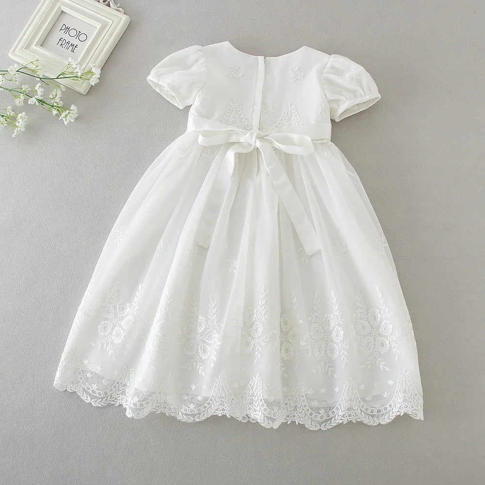 Hetiso Baby Girls Dress Long Sleeve Kids First Birthday Ball Gown Infant Dresses for Baptism Bridesmaid party 3-24 month