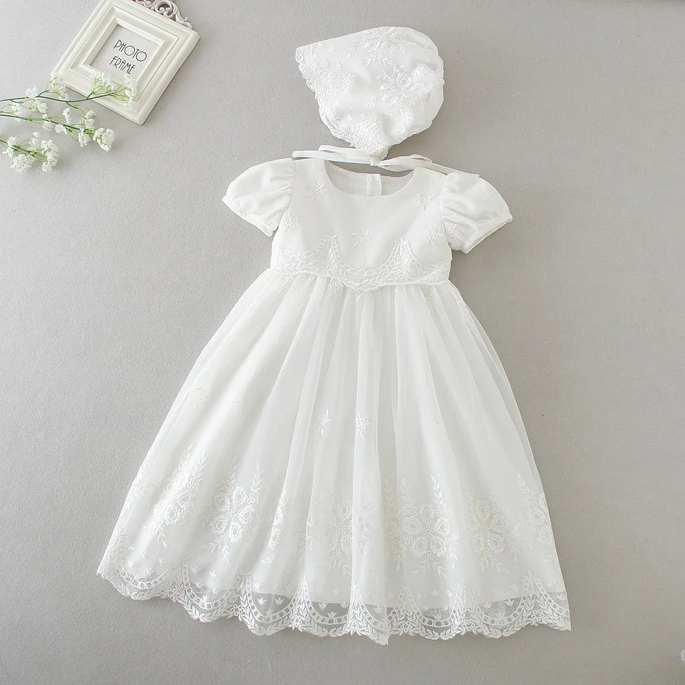 Hetiso Baby Girls Dress Long Sleeve Kids First Birthday Ball Gown Infant Dresses for Baptism Bridesmaid party 3-24 month