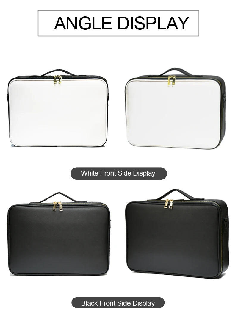 Waterproof PU Leather arge Capacity Storage Make up Cosmetic Bag
