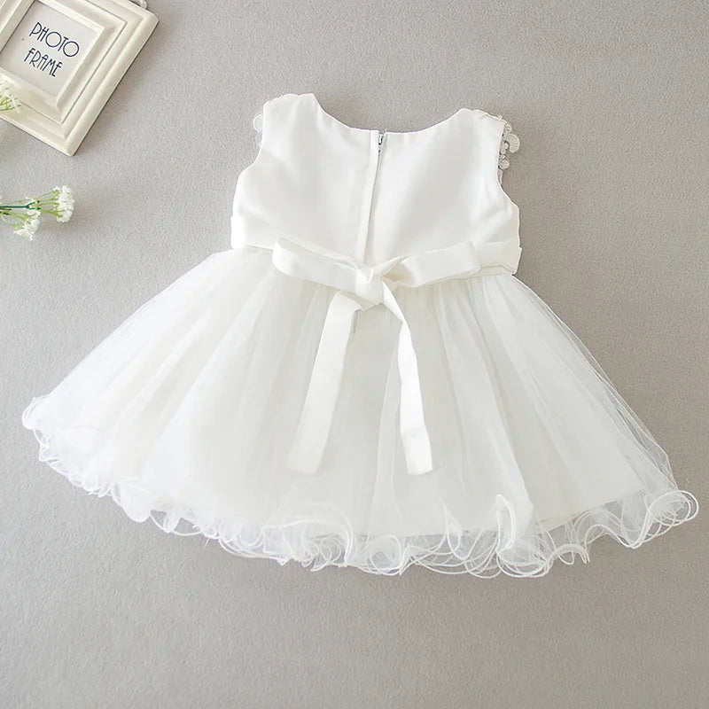 Hetiso Baby Girls Dress Long Sleeve Kids First Birthday Ball Gown Infant Dresses for Baptism Bridesmaid party 3-24 month