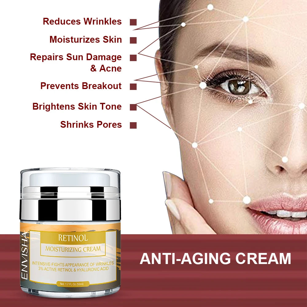 ENVISHA Hyaluronic Acid Retinol Moisturiser Face Cream