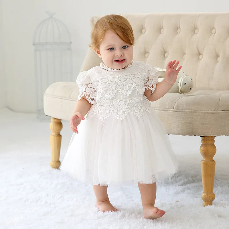 Hetiso Baby Girls Dress Long Sleeve Kids First Birthday Ball Gown Infant Dresses for Baptism Bridesmaid party 3-24 month
