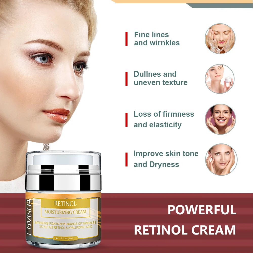 ENVISHA Hyaluronic Acid Retinol Moisturiser Face Cream