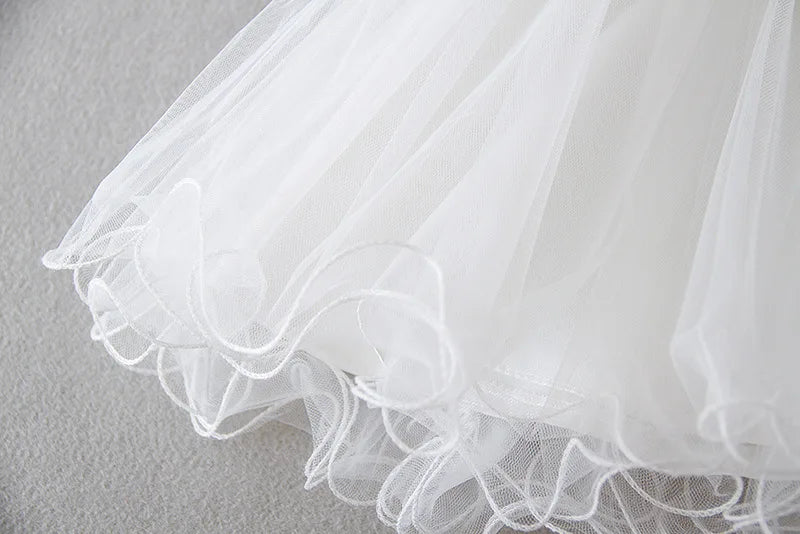 Hetiso Baby Girls Dress Long Sleeve Kids First Birthday Ball Gown Infant Dresses for Baptism Bridesmaid party 3-24 month