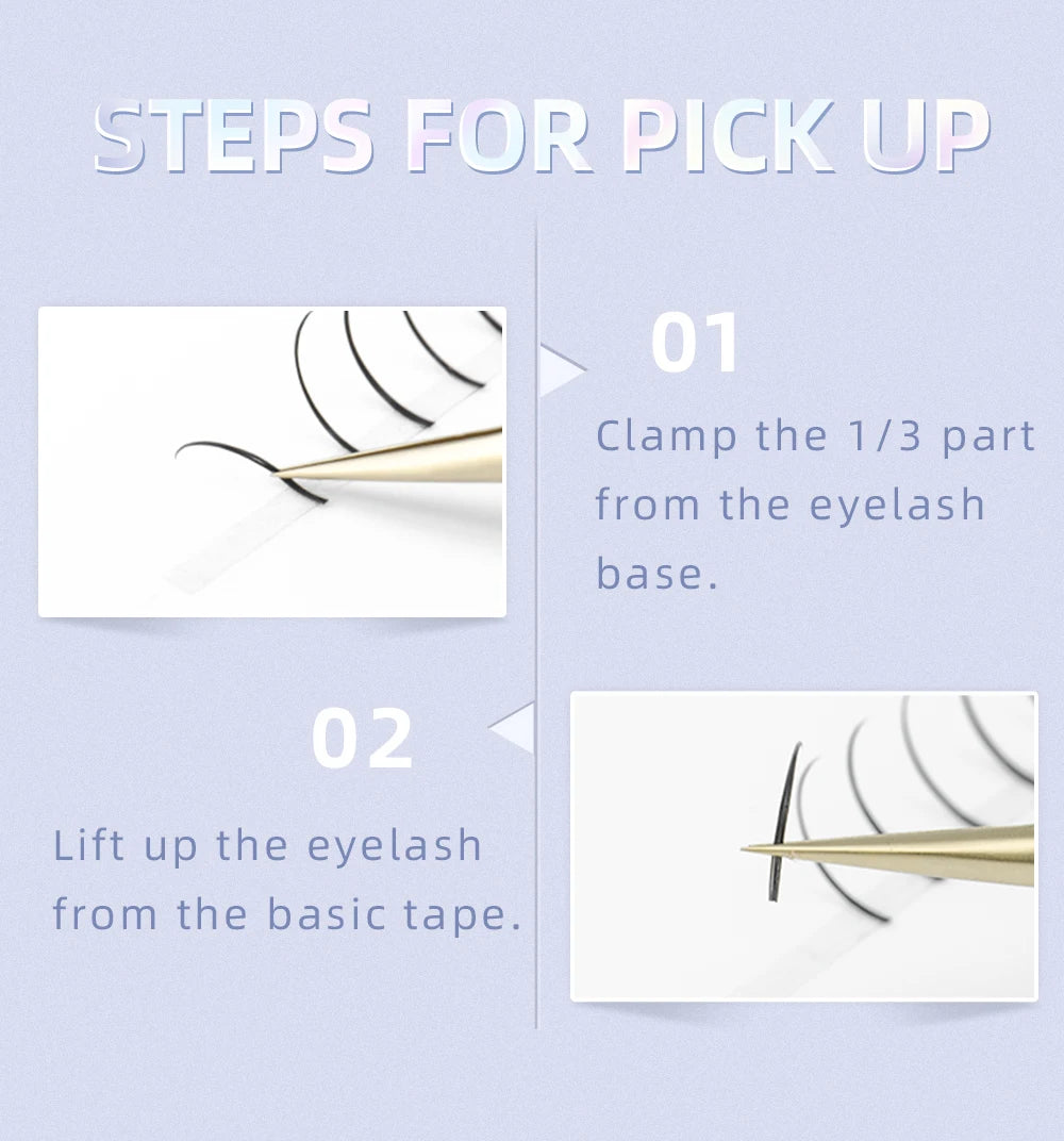 NAGARAKU A-Shape Tapered Flat Base Fluffy Eyelash Extension Spikes – Matte Cluster Makeup