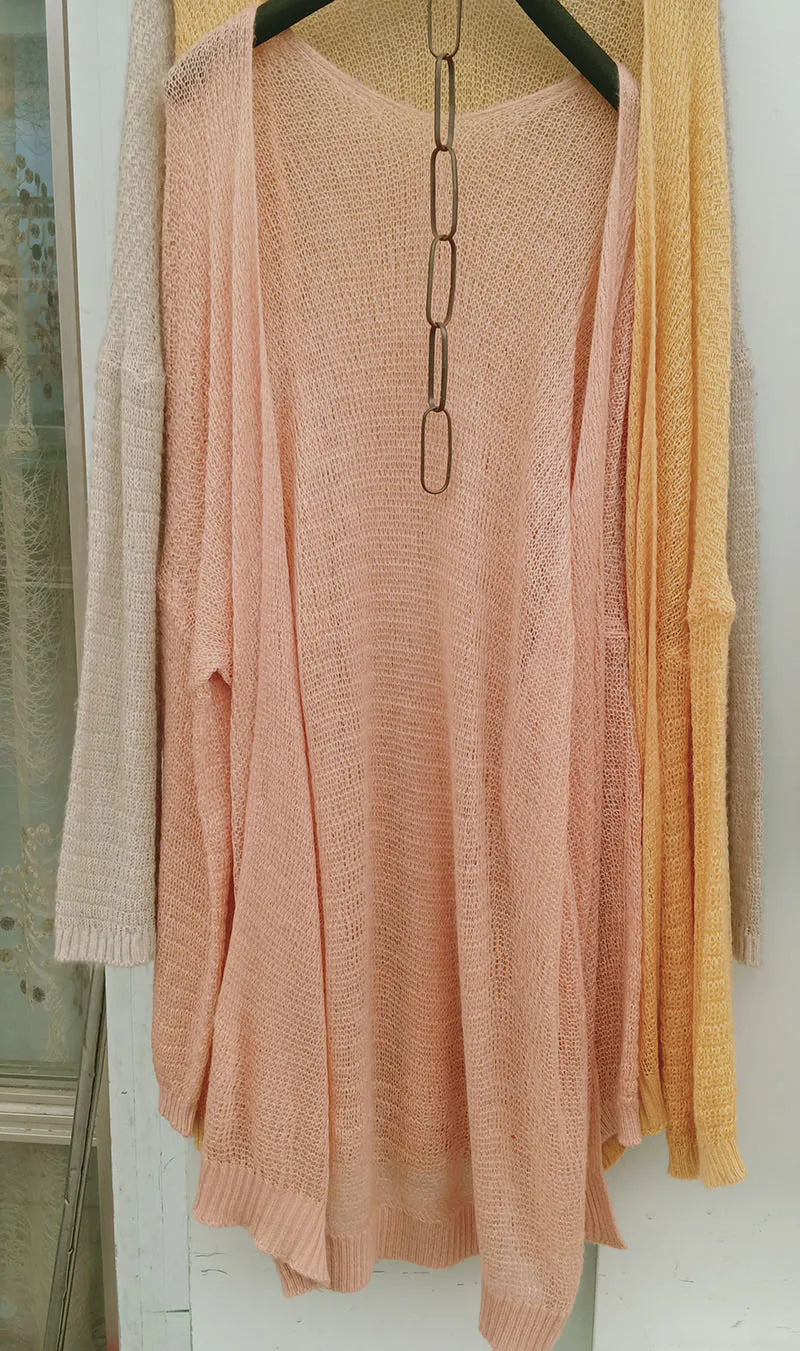 Long Summer Knitted Cardigan