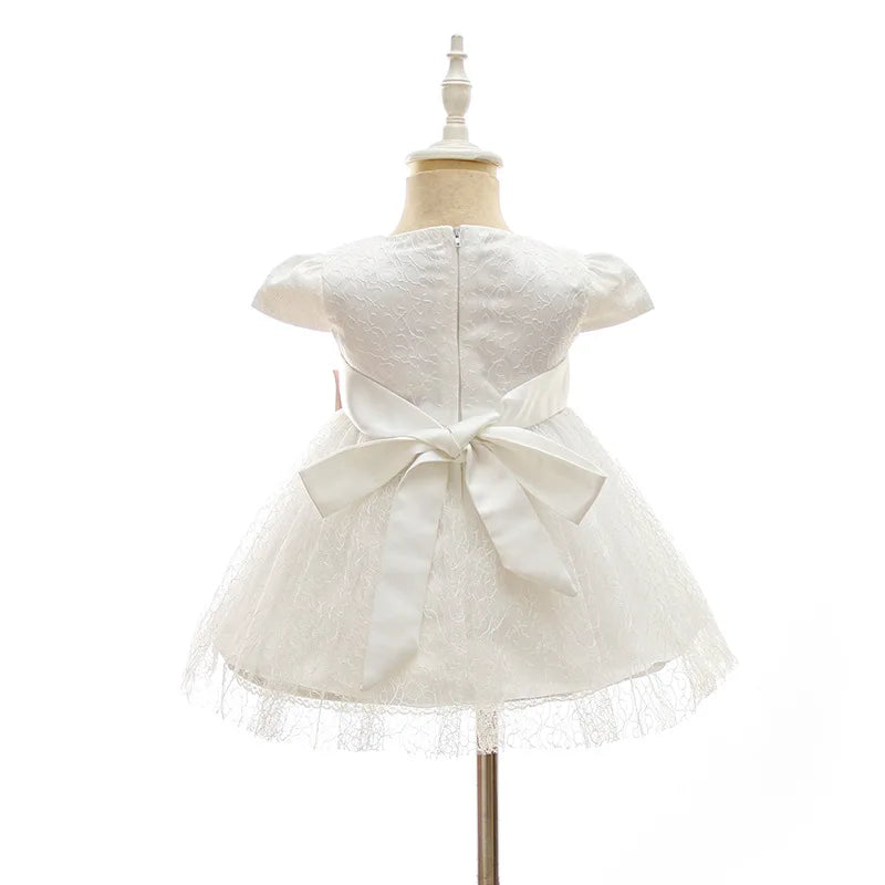 Hetiso Baby Girls Dress Long Sleeve Kids First Birthday Ball Gown Infant Dresses for Baptism Bridesmaid party 3-24 month