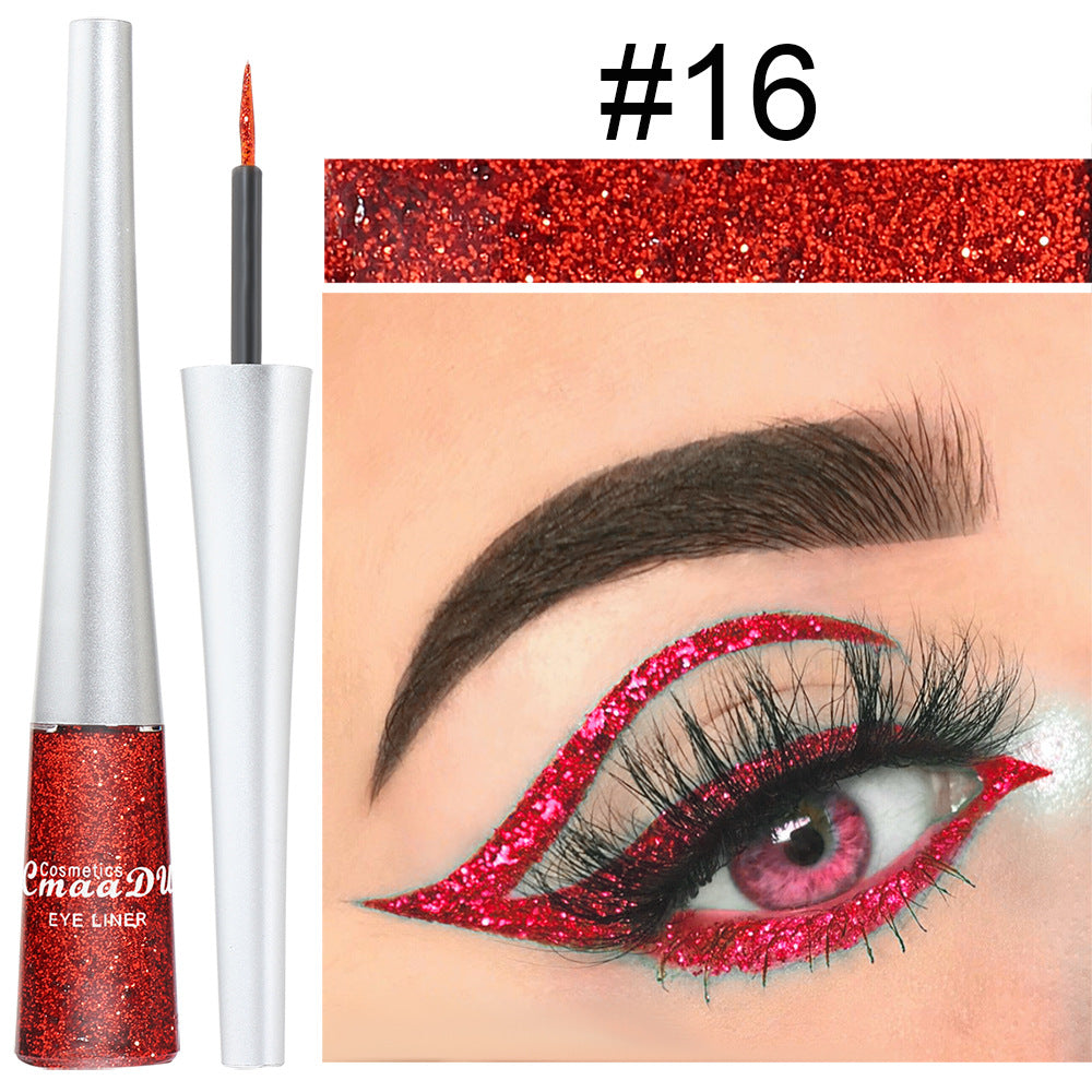 16 Colors Shiny Glitter Liquid Eyeliner
