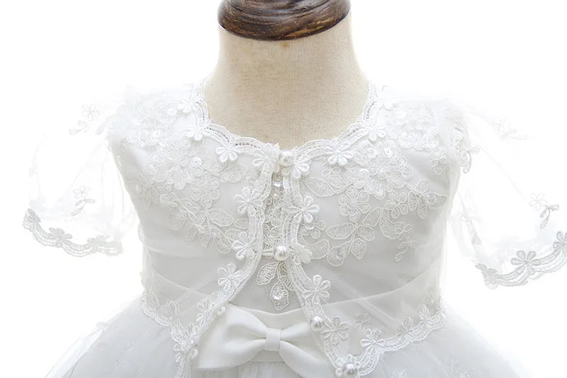 Hetiso Baby Girls Dress Long Sleeve Kids First Birthday Ball Gown Infant Dresses for Baptism Bridesmaid party 3-24 month