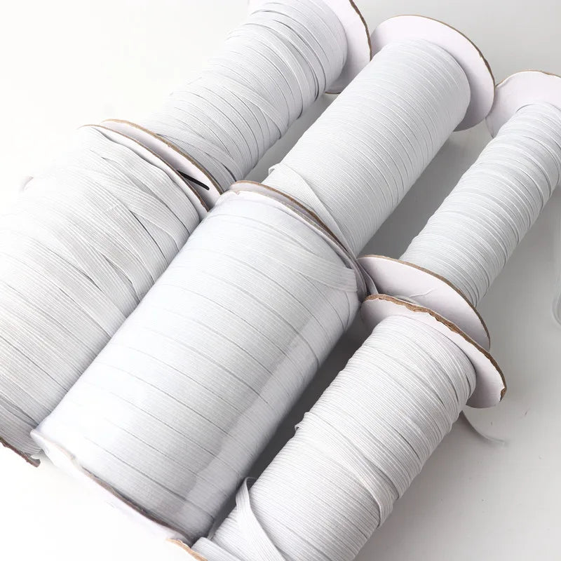 5M High Elastic Mask Band – Nylon-Like Rubber Rope for Sewing, DIY Clothing, and Home Accessories (3mm–12mm