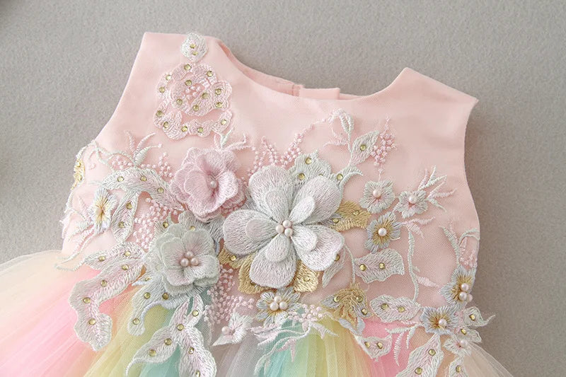 Hetiso Baby Girls Dress Long Sleeve Kids First Birthday Ball Gown Infant Dresses for Baptism Bridesmaid party 3-24 month