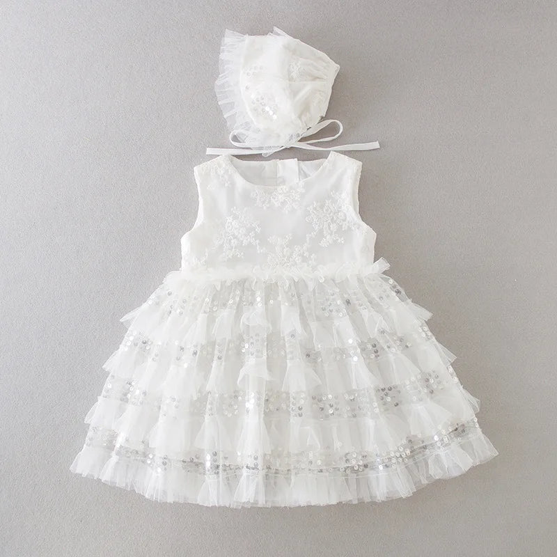 Hetiso Baby Girls Dress Long Sleeve Kids First Birthday Ball Gown Infant Dresses for Baptism Bridesmaid party 3-24 month