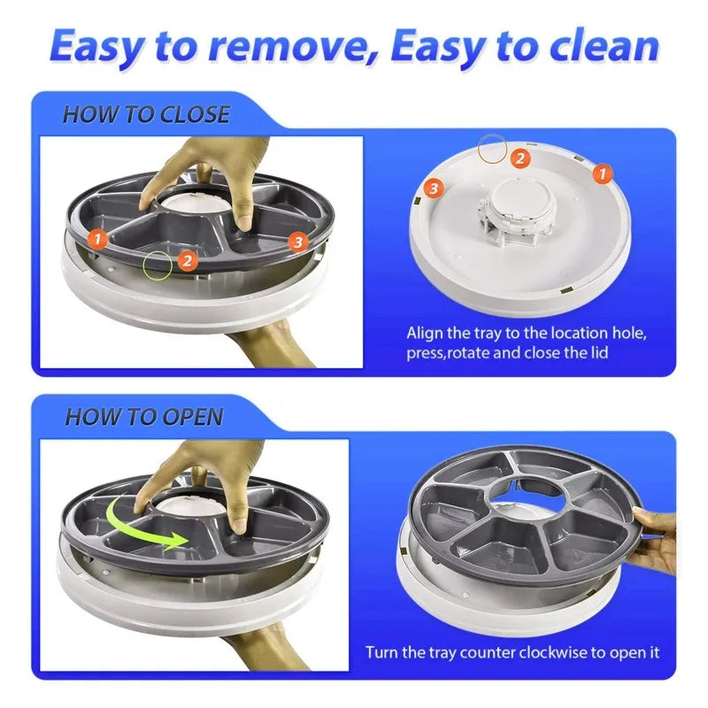 Automatic Pet Feeder with Timer & Voice Recorder – Portion Control Food Dispenser for Dogs & Cats