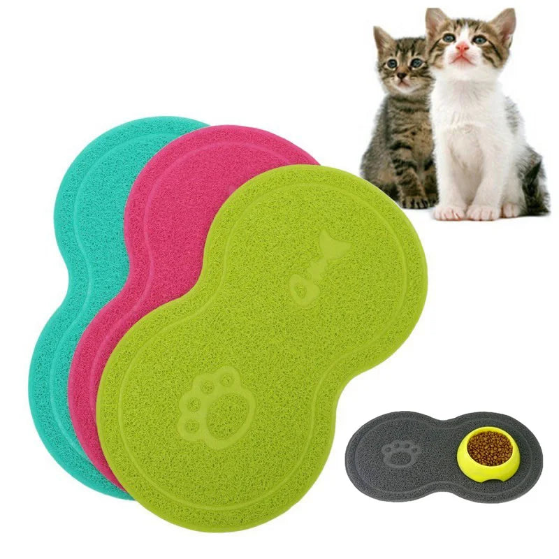 Waterproof Pet Feeding Mat – PVC Bowl Pad & Litter Mat for Cats, Dogs, and Puppies