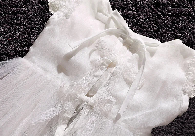 Hetiso Baby Girls Dress Long Sleeve Kids First Birthday Ball Gown Infant Dresses for Baptism Bridesmaid party 3-24 month