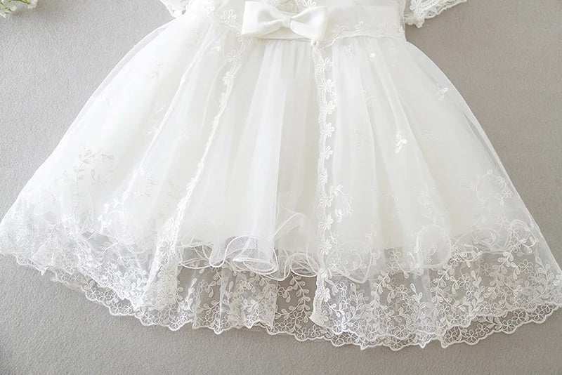Hetiso Baby Girls Dress Long Sleeve Kids First Birthday Ball Gown Infant Dresses for Baptism Bridesmaid party 3-24 month