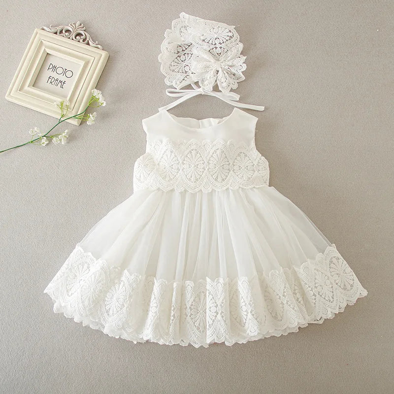 Hetiso Baby Girls Dress Long Sleeve Kids First Birthday Ball Gown Infant Dresses for Baptism Bridesmaid party 3-24 month