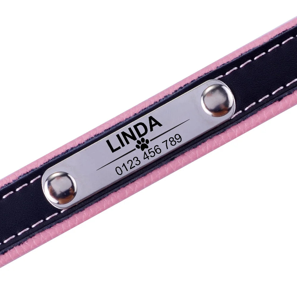 Personalized Leather Dog Collar