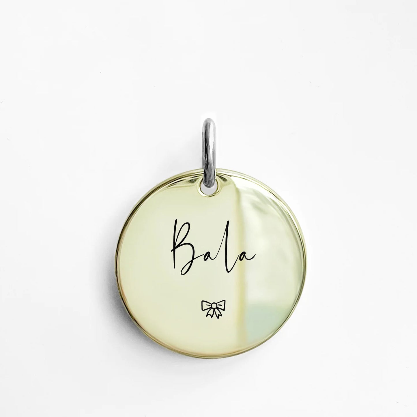 Personalized Pet ID Tag MW007 – Engraved Front & Back with Cute Symbols for Cats & Dogs, Anti-Lost Metal Charm