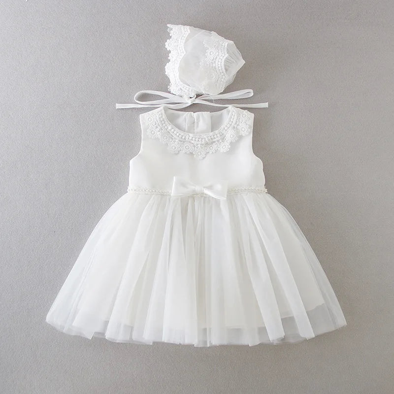 Hetiso Baby Girls Dress Long Sleeve Kids First Birthday Ball Gown Infant Dresses for Baptism Bridesmaid party 3-24 month