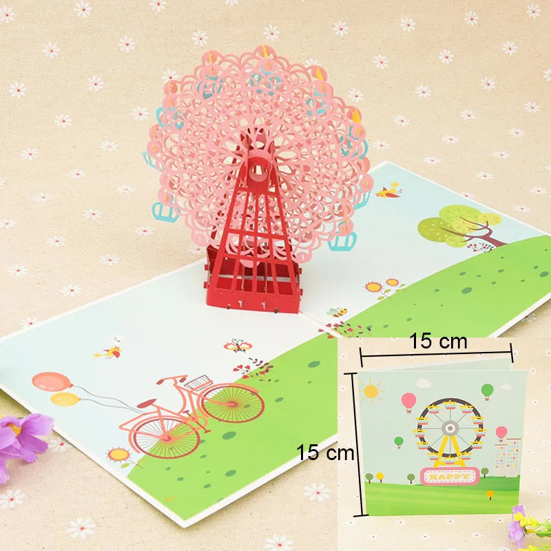 3D Pop UP Love Card for Wife and Girlfriend Gift for Valentines Day Anniversary Wedding Invitation Greeting Thank You Cards