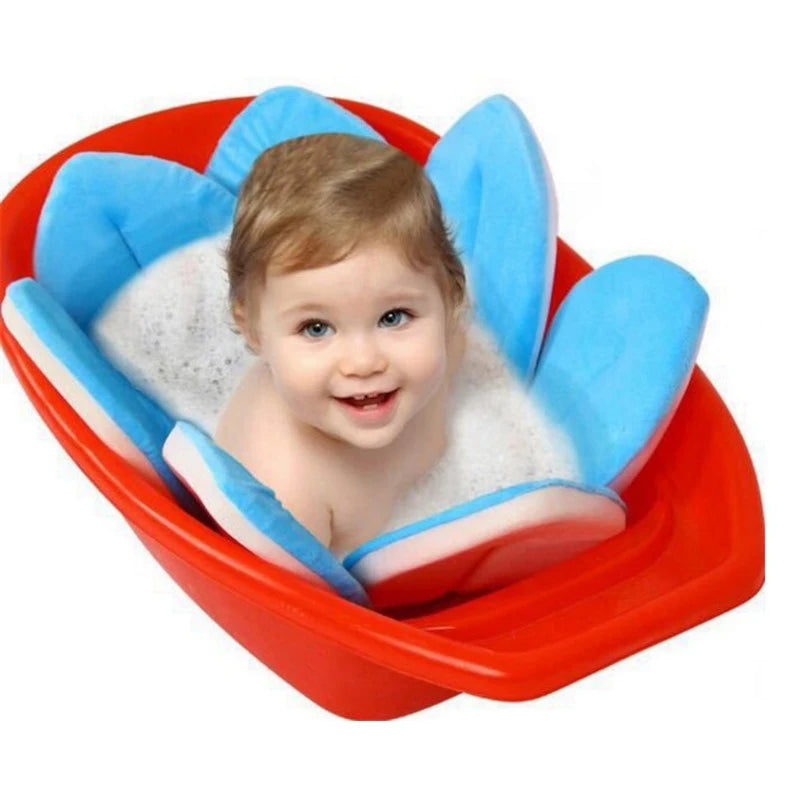 Baby Shower Blooming Flower Newborn Bathtub Foldable shark shape Cushion skin Bath pad portable bath tub Soft Seat Play mat 80cm