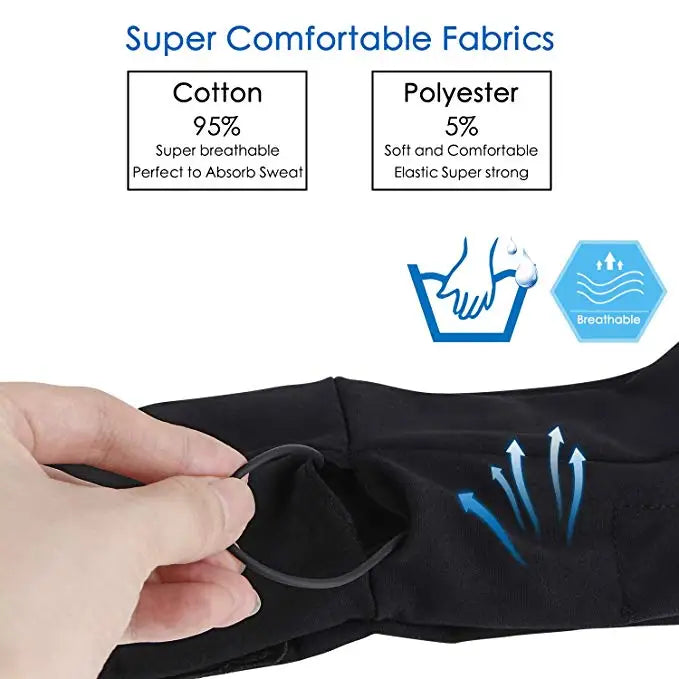 Wireless Stereo Bluetooth 5.0 Running Headband Eye Mask With Mic