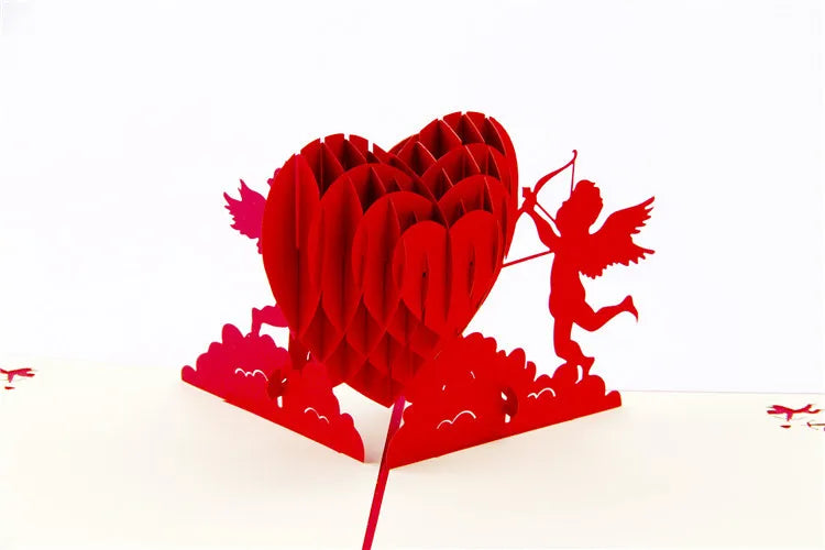 3D Pop UP Love Card for Wife and Girlfriend Gift for Valentines Day Anniversary Wedding Invitation Greeting Thank You Cards