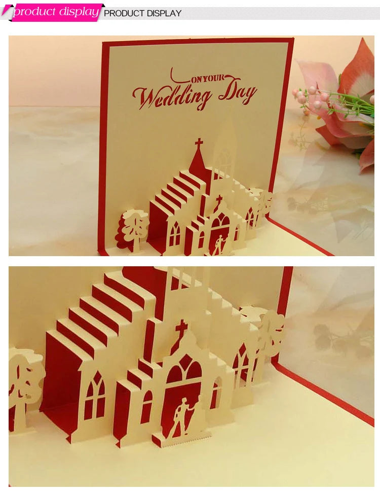 3D Pop UP Love Card for Wife and Girlfriend Gift for Valentines Day Anniversary Wedding Invitation Greeting Thank You Cards