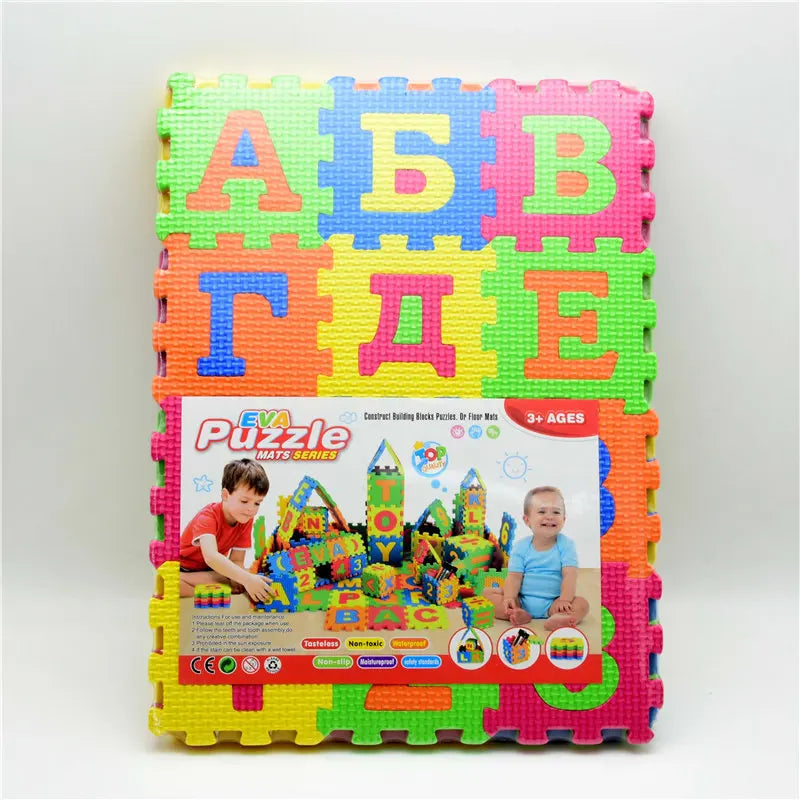 Big/Small size Kids baby play mat puzzle mats carpet rugs babies  Russian language EVA s 3D DIY soft toys for kid