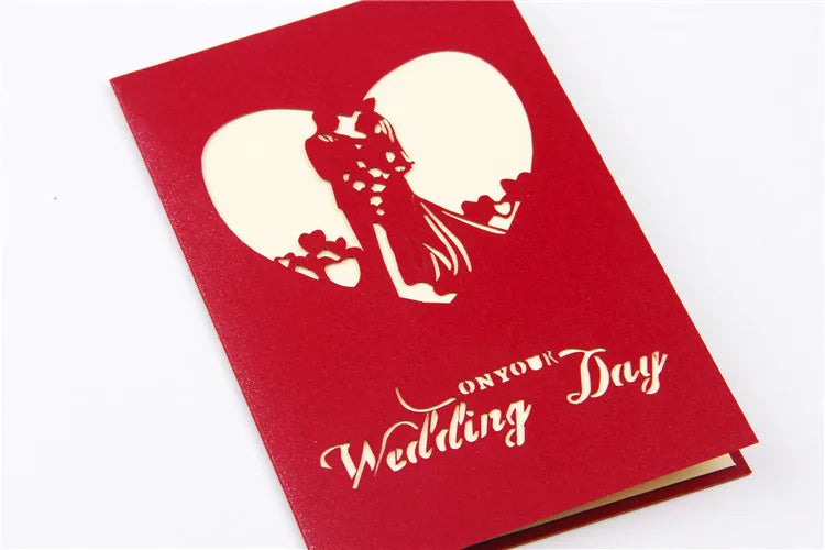 3D Pop UP Love Card for Wife and Girlfriend Gift for Valentines Day Anniversary Wedding Invitation Greeting Thank You Cards