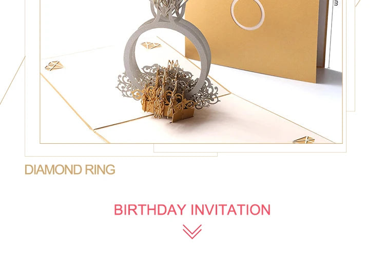 3D Pop UP Love Card for Wife and Girlfriend Gift for Valentines Day Anniversary Wedding Invitation Greeting Thank You Cards